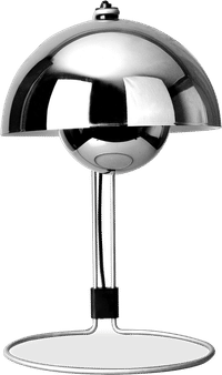 Flowerpot VP4 Style Table Lamp Chrome image.