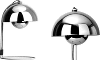 Flowerpot VP4 Style Table Lamp Chrome image.
