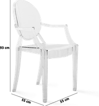 Louis Ghost Armchair Smoked Transparent image.