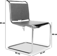 Mart Stam Chair Premium Leather/Red image.
