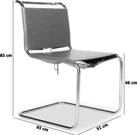 Mart Stam Chair Premium Leather/Black  image.