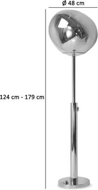 Melt Style Floor Lamp Chrome image.