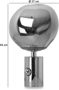 Melt Style Table Lamp  Chrome image.