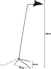 MFL-1 Style Contemporary Floor Lamp Black image.
