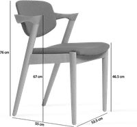 No. 42 Chair Ash/Charcoal Grey image.