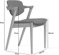 No. 42 Chair Ash/Dark Blue image.