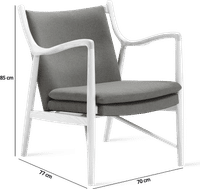 No. 45 Chair Charcoal Grey /Fabric/Solid Ash  image.
