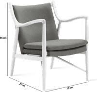 No. 45 Chair Charcoal Grey /Fabric/Walnut image.