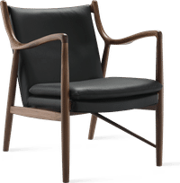 No. 45 Chair Black/Italian Leather/Walnut image.