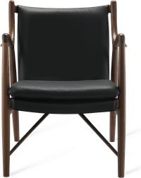 No. 45 Chair Black/Italian Leather/Walnut image.