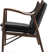 No. 45 Chair Black/Italian Leather/Walnut image.