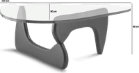 Noguchi Style Coffee Table Black/Large image.