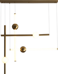 Orion Tubular Set Brushed Brass/Medium image.