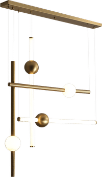 Orion Tubular Set Brushed Brass/Medium image.