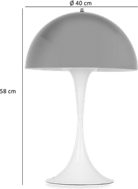 Panthella Style Table Lamp Black image.