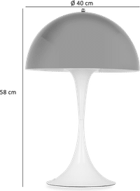 Panthella Style Table Lamp Orange image.