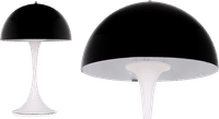 Panthella Style Table Lamp Black image.