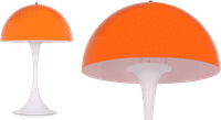 Panthella Style Table Lamp Orange image.