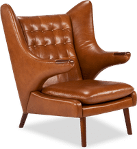 Teddy Bear Chair Premium Leather/Dark Tan image.