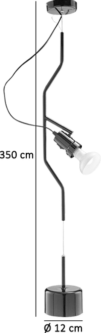 Parentesi Floor To Ceiling Style Lamp Black image.