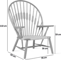 Peacock Chair - PP550 - Ash Ash image.