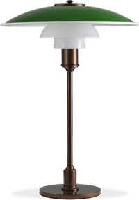 PH 3/2 Style Table Lamp - Brass PH Green image.