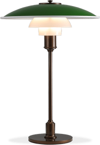 PH 3/2 Style Table Lamp - Brass PH Green image.