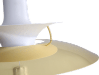 PH 5 Pendant Lamp White N Brass image.