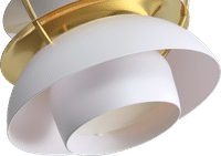PH 5 Pendant Lamp White N Brass image.