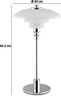 PH 2/1 Style Table Lamp Chrome image.