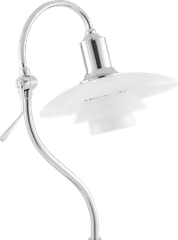 PH 2-2 Question Mark Style Table Lamp Chrome image.