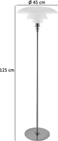 PH 4.5 - 3.5 Style Floor Lamp Tall Chrome image.