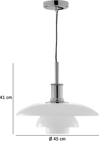PH 4.5 - 4 Pendant Lamp Chrome image.