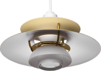 PH 5 Pendant Lamp - Mini White N Brass image.