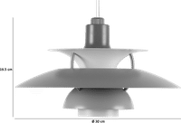 PH 5 Pendant Lamp - Mini Shades Of White image.