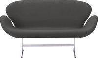 The Swan Sofa Wool/Charcoal Grey image.