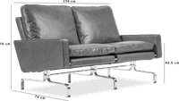 PK31 2 Seater Sofa Black  image.