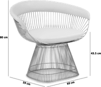 Platner Armchair Black image.