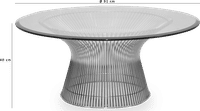 Platner Coffee Table Silver image.