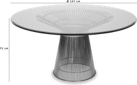 Platner Inspired Dining Table Silver image.