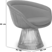 Platner Lounge Chair Wool/Light Pebble Grey image.