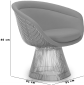 Platner Lounge Chair Wool/Charcoal Grey image.