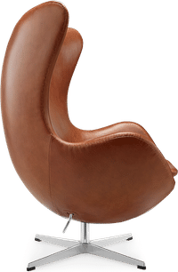 The Egg Chair Premium Leather/With piping/Dark Tan image.