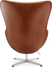 The Egg Chair Premium Leather/Without piping/Dark Tan image.