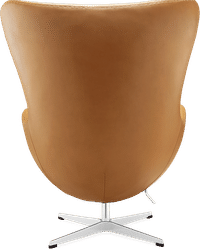 The Egg Chair Premium Leather/Without piping/Camel image.