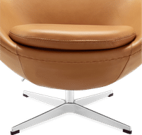 The Egg Chair Premium Leather/Without piping/Camel image.
