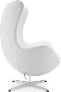The Egg Chair Premium Leather/With piping/White image.