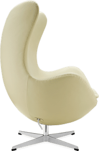 The Egg Chair Premium Leather/Without piping/Cream image.