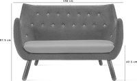 Poet 2 Seater Sofa Morocan Blue image.