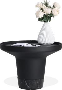 Poller Coffee Table  Black Marble/Black image.